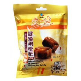 台湾原产爽口乐喉糖  罗汉果枇杷风味 80G