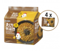 (卖光啦)韩国原产热销PALDO海地村八道 铁板辣鸡肉炒面酱油风味四连包 4×130G入