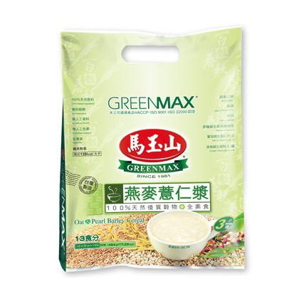 台湾原产热销马玉山燕麦薏仁浆38g*13包