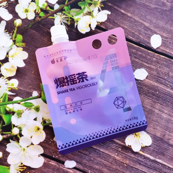 果遇茶爆摇茶系列玫瑰红茶18g