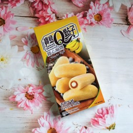 (卖光啦)台湾宝岛Q点子捲心麻糬  香蕉牛奶 150G