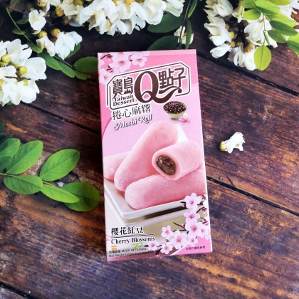 (卖光啦)台湾热销宝岛Q点子捲心麻糬 樱花红豆 盒装 150G