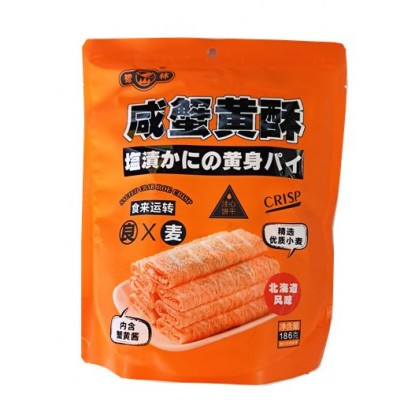 鹭林咸蟹黄酥(蛋卷类糕点) 186G