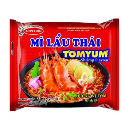 越南ACEOOK Mì Lẩu Thái 方便面 冬阴功虾味(酸辣虾汤) 83G