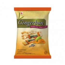 BONBONS MANGUE GINGEMBRE GINGERBON 125G(印度尼西亚姜汁软糖-芒果味)