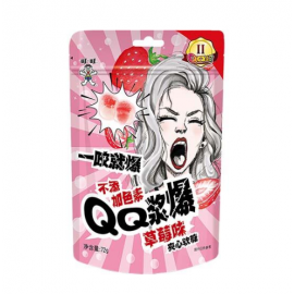 旺旺QQ浆爆夹心软糖  草莓味  72G