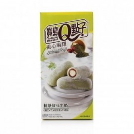 (卖光啦)台湾宝岛Q点子捲心麻糬抹茶红豆牛奶味 精美盒装150G