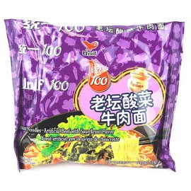 (卖光啦)统一100牌 老坛酸菜牛肉面 118G