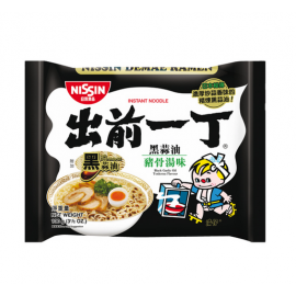 NOUILLES INSTANTANÉES HUILE D'AIL NOIR GOÛT TONKOTSU NISSIN 100G