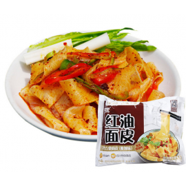 (卖光啦)四川凉皮 正宗白家阿宽铺盖面红油面皮 酸辣味105G