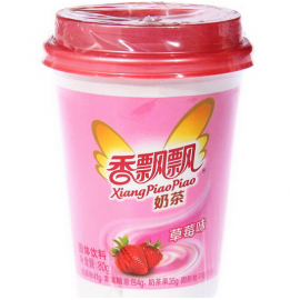 THÉ AU LAIT AVEC NATA DE COCO ARÔME FRAISE XIANGPIAOPIAO  80G