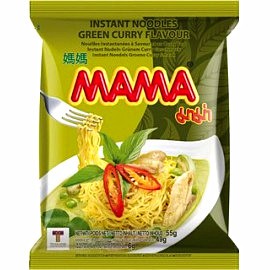 全球排名第十泰国原产 MAMA牌泰式绿咖喱鸡味面 55G