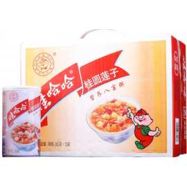 礼品盒装  娃哈哈桂圆莲子八宝粥 360G *12罐