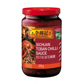 SAUCE AUX FÈVES AVEC HUILE DE  PIMENT ROUGE DE SICHUAN LEEKUMKEE  350G