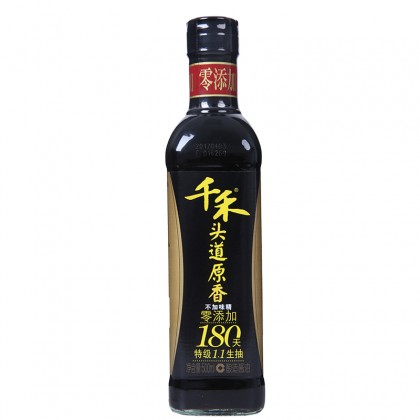 四川千禾头道原香 不加味精零添加 180天特级1.1本酿酱油  500ML