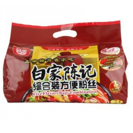 白家陈记全家福综合方便粉丝 五连包 538G