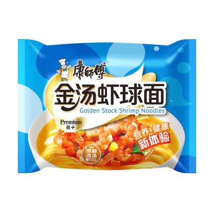 康师傅  金汤虾球面  104G
