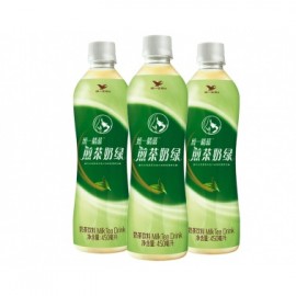 (卖光啦)统一阿萨姆奶茶饮料  煎茶奶绿味  450ML 