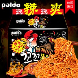 (卖光啦)韩国原产热销PALDO海地村八道 火辣鸡拌面火鸡面  140G*4包入