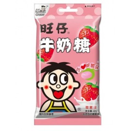 (卖光啦)旺旺 旺仔牛奶糖  草莓味  42G