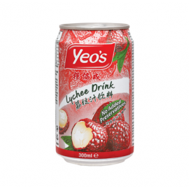 (卖光啦)马来西亚YEO'S杨协成无添加荔枝汁饮料 罐装 300ML