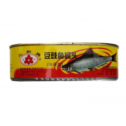 (卖光啦)广东三和牌豆豉鱼罐头（油浸型）155G