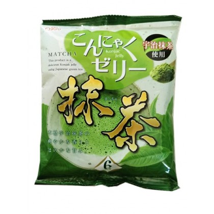 (卖光啦)日本热销雪国 果汁蒟蒻果冻 布丁 抹茶味 108G
